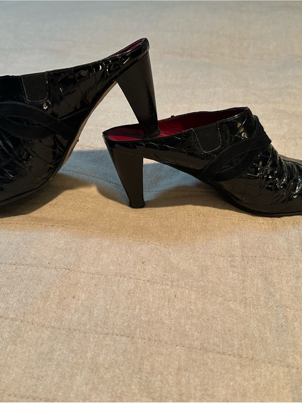 Brighton Black Croc-Embossed Slip-On Loafers with Silver Medallion - Picture 4 of 8